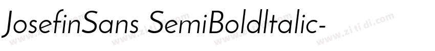 JosefinSans SemiBoldltalic字体转换